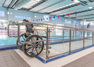 Braodmeadows indoor 50m pool with access ramp and water wheelchair