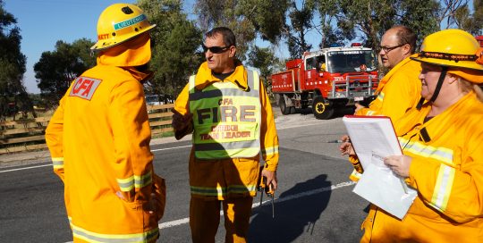 CFA providing assistance during an emergency situation