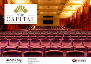 Front cover of the Access Key for The Capital showing auditorium with seating