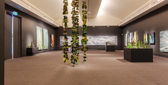Mornington Peninsula Regional Gallery exhibition space with various artwork displayed