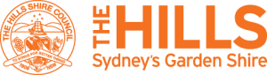 Hills Shire Council logo with orange text - The Hills Sydney Garden Shire