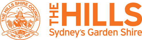 Hills Shire Council logo with orange text - The Hills Sydney Garden Shire
