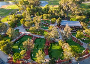 Birdseye view of Wembley Mini golf course