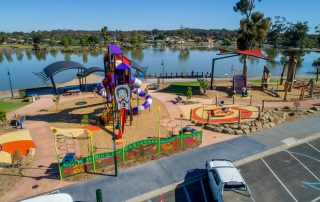 Birdseye view of Eaglehawk Playspace