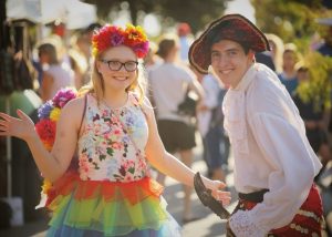 Two performers at an event